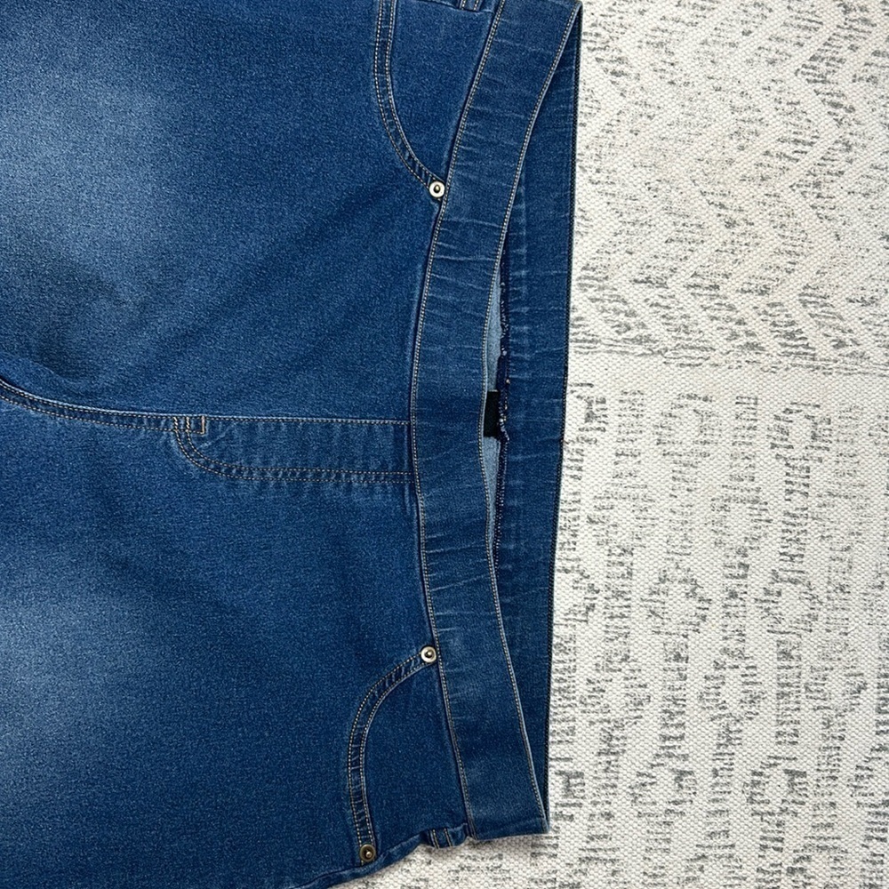 Athena Marie Pull on Skinny Leg framed hem Jeans Sz XXL